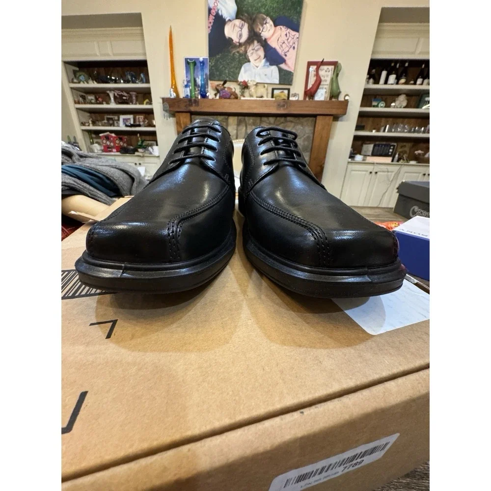 Ecco‎ Mens Helsinki Classic Black Oxford Derby Lace Shoes Size 44 US 10-10.5